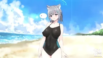 Shiroko Big Ass Sex in the Beach 4K thumbnail