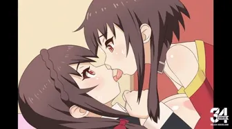 Kazuma Caught Megumin Caughting Yunyun miniature