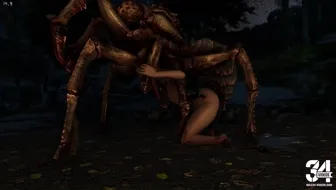 Spider attack in the middle of the night - TESV: Skyrim AE 썸네일