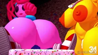 sonic giving toy chica backshots and fills mommy thumbnail