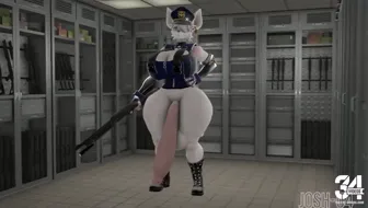 Officer flint swinging her cock and cumming thumbnail