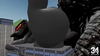 Godzilla cheating on Mothra with a thick female Muto thumbnail