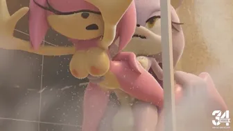Blaze and Amy Bathing Together thumbnail