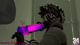 I went to a glory hole and he love sucking my horse cock thumbnail