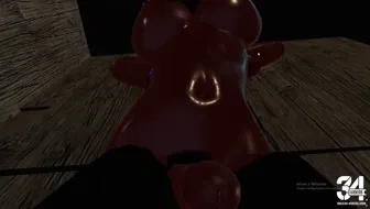 Black slut gets her ass fucked in a dirty place by a dildo in the gloryhole. thumbnail
