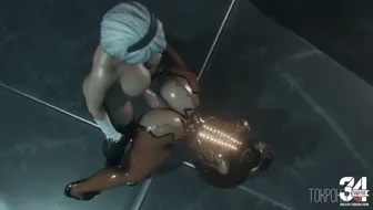 Futa 2b fucks eve thumbnail
