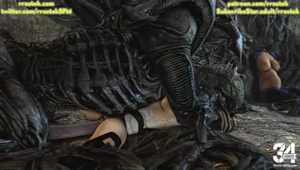 Miranda Lawson trapped and fucked hard by Xenomorphs thumbnail