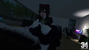 Panda housewife cheating on her husband with hung neighbor wolf thumbnail