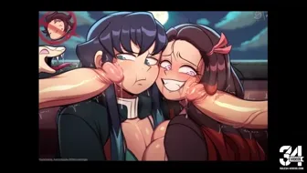 Muichiro and nezuko having fun thumbnail