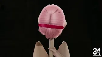 Sakura is licking the tip of it thumbnail