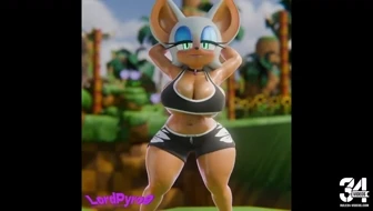 Rouge's Bouncing Boobs 1 thumbnail