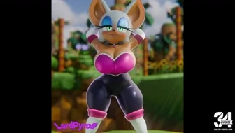 Rouge's Bouncing Boobs 2 thumbnail
