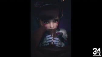D.Va serves this brethren's BBC. [VGErotica] thumbnail