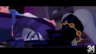 Raven swaying her Ass while Gwen is long slept beside thumbnail