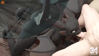 Toothless's soft oral and jiggling butts thumbnail