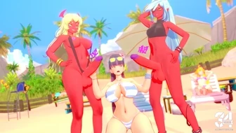 Stocking X Futa Scanty and Kneesocks Double Handy thumbnail