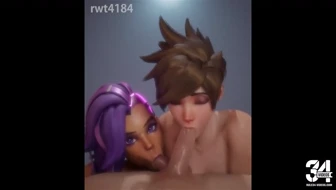 sombra and tracer sucks a dick thumbnail