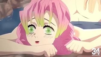 Mitsuri is fucked by Tanjiro in the hot springs. (Demon slayer) thumbnail