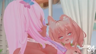 3 bimbo's enjoying there time together at a sleep over~! ???????? thumbnail