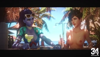 Tracer vs Widowmaker Beach BJ (Larger Breasts) [Mept44] thumbnail