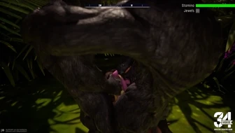 Lara Croft Facefucked by wild beasts thumbnail