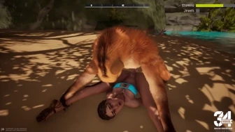 missionary fucked by a long dicked animal thumbnail
