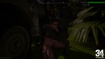 Lara blowjob beast in tactical suit thumbnail