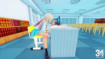Futanari exposure in the school library (ENGLISH TRANSLATION) thumbnail