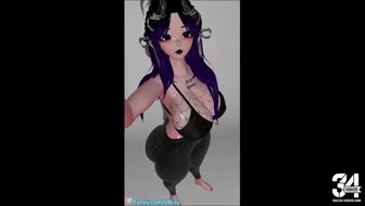 Goth mommy showing off her body thumbnail