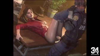 Claire takes a break in the save room with Leon.[Timpossible] thumbnail