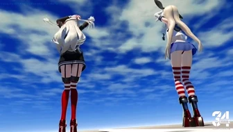 Shimakaze & Amatsukaze - Love Me If You Can [MMD R15] Gosenchin thumbnail