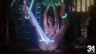 Sorceress Sellen Punished [Bodywriting][Mept44][NO WM][4K60FPS] thumbnail