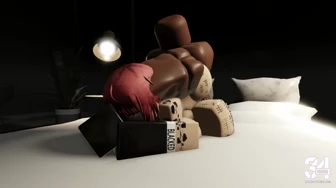Makima gets blacked and breeded by a rough black bull thumbnail