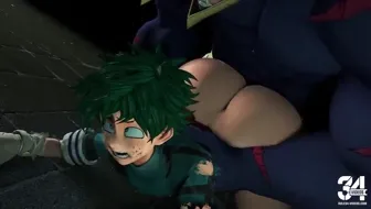 Deku ass getting fucked my nomu miniatura