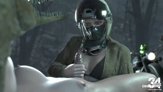 Eva gives snake a handjob thumbnail