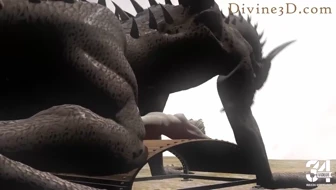 Dragon & blonde on Chaise Longue thumbnail
