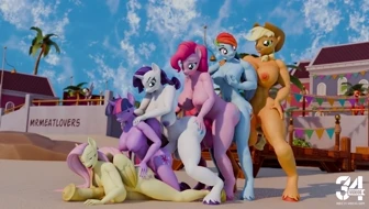 Mane 6 fuck train - MrMeatlovers thumbnail