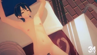 [SAO] Asuna black latex handjob thumbnail