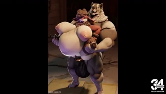 Wolf Pounding Big Furry Sheep thumbnail