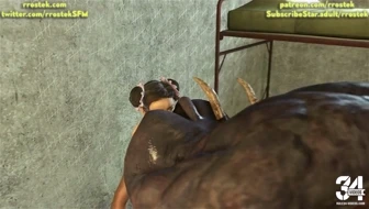 Tifa Lockhart ass licking the Minotaur Monster thumbnail