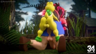 Koopa Troopa goes down on "Mario's" pipe! thumbnail