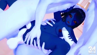 Shirakawa Runa & Kedarui Aashii Gangbang (Dark Demon Version) thumbnail