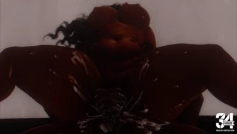 SECOND LIFE - EBONY RIDES BBC AND GETS FILLED thumbnail
