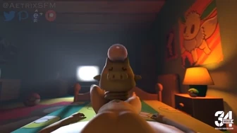 Spoink bounces on her Trainers' Cock (Aeteranix) thumbnail