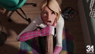 Gwen deepthroat and swallow thumbnail