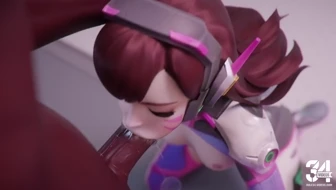 D.Va BJ Loop [4K] [Black] [Threedust] thumbnail