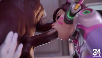 D.Va BJ Loop [4K] [Black] [Threedust] thumbnail