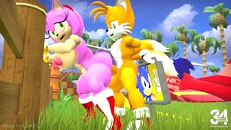 Tails and Amy miniatura