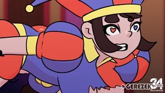 Pomni gets absofuckinglutely *Gloinked* by an abstracted Kaufmo [Gerezek] thumbnail