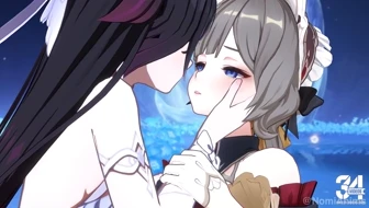 Columbina kissing Sandrone thumbnail